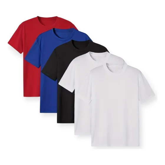 Pack X5 Remeras Basicas Algodon 100% Premium Hombre Surtidas