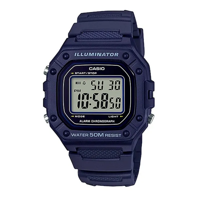Reloj Casio Collection Azul W-218h-2avdf Original