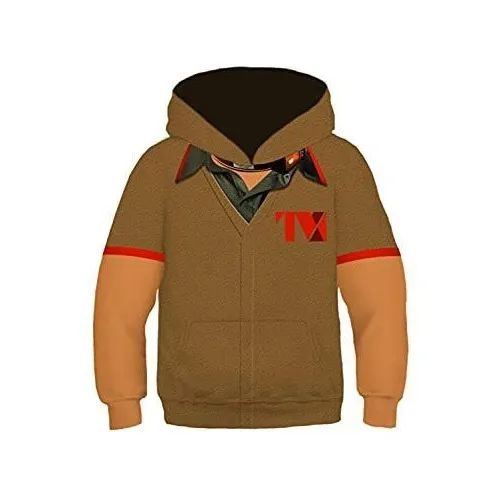 Niños Loki Tva Variante Con Capucha Chaqueta Abrigo Sudadera