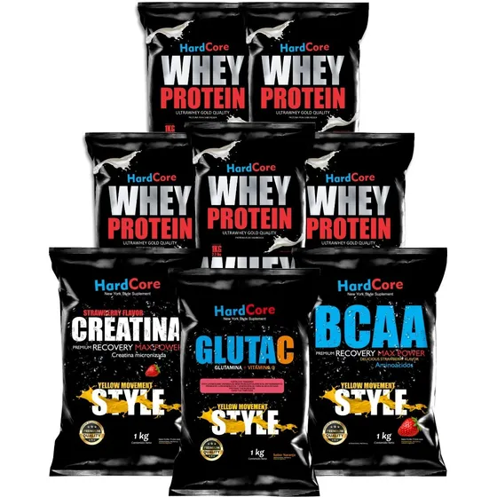Whey Proteína Hardcore+ Creatina+ Bcaa+ Glutamina