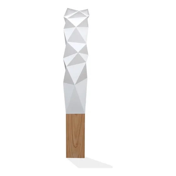 Lampara De Pie Trixz Gr Moderna Madera Piso 2 Luces