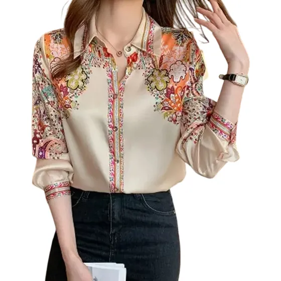 Blusa Elegante Floral Para Damas