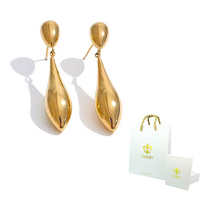 Aretes Mujer Colgantes Elegantes Dorados En Acero Inoxidable Aretes Mujer Colgantes Elegantes Dorados En Acero Inoxidable