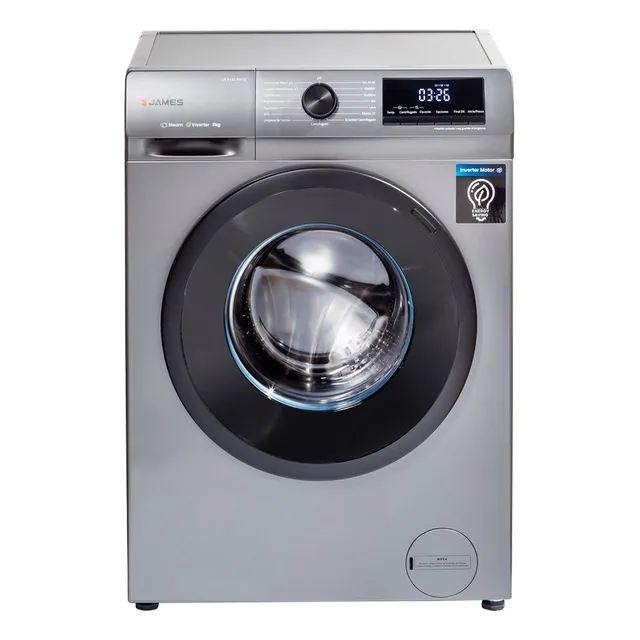 Lavarropas James Inverter Lr 8140 Inv S 8kg Silver Js Ltda Color Gris oscuro
