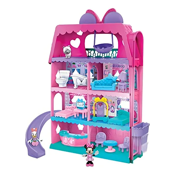 Minnie Mouse Bow-tel Hotel, Juego De 2 Lados Con Luces, Soni
