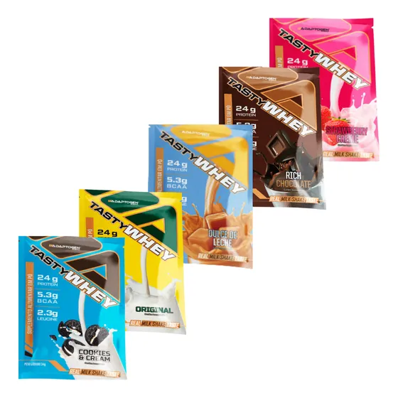 Kit Sachê Tasty Whey 3w 34g 5 Sabores - Adaptogen 