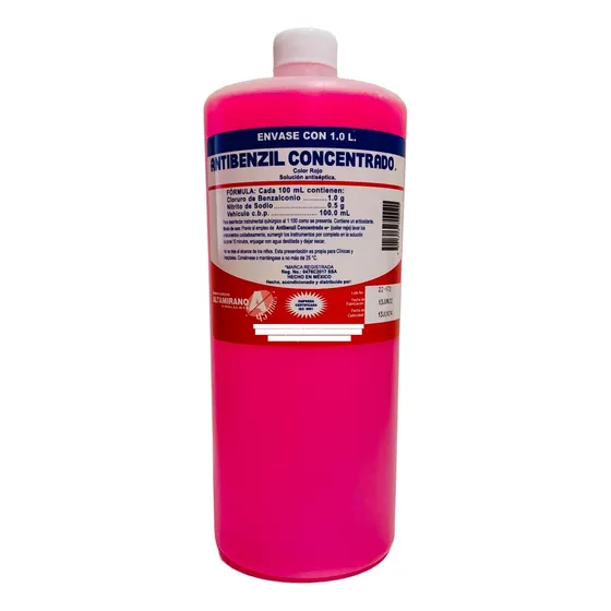 Jabón Quirúrgico Antibenzil Concentrado Rojo 1 Litro