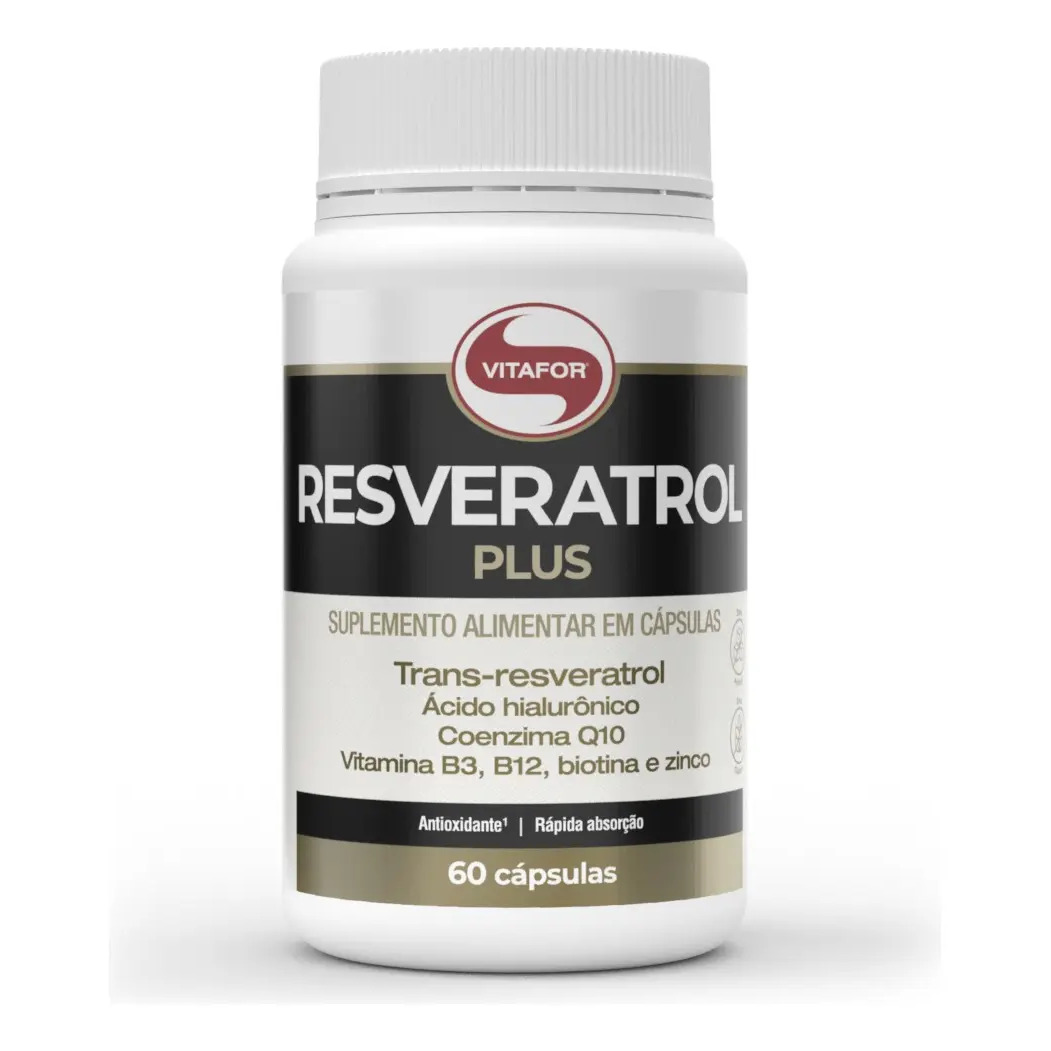Resveratrol Plus 60 Cápsulas Vitafor Sem Sabor