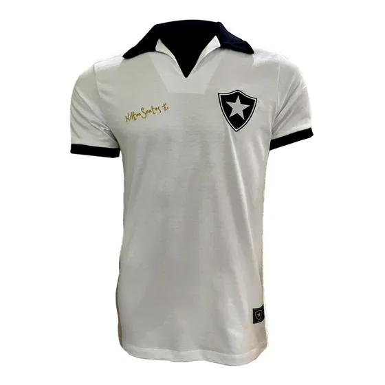 Camisa Botafogo 1962 Retrô Nilton Santos Branca Oficial