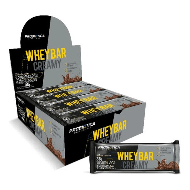Whey Bar Creamy Display C/12 Barra De Proteína - Probiótica Whey Bar Creamy Display C/12 Barra De Proteína - Probiótica