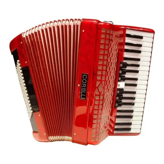 Acordeon A Piano Corelli Jh2006 37 Teclas Rojo Con Funda