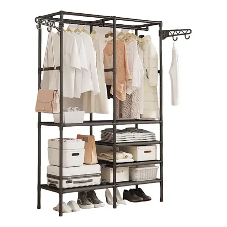 Organizador De Roupa Desmontável Estilo Aberto Closet Grande Cor Preto