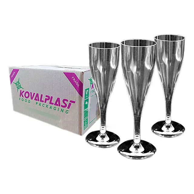 Copa Champagne Con Pie X10u Color Transparente