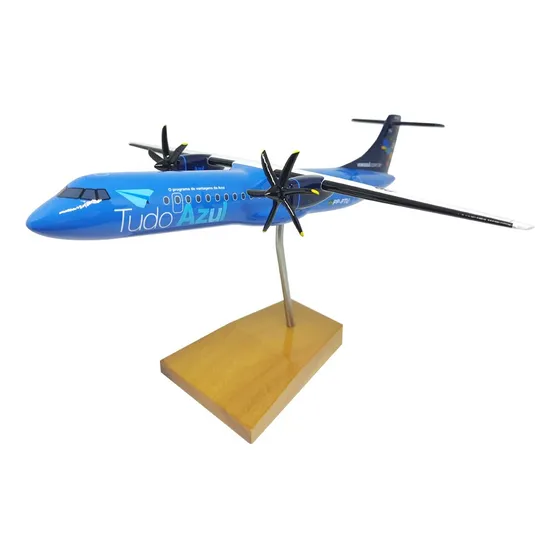 Maquete Avião Atr 72/600 Azul Linhas Aéreas Tudo Azul 27cm