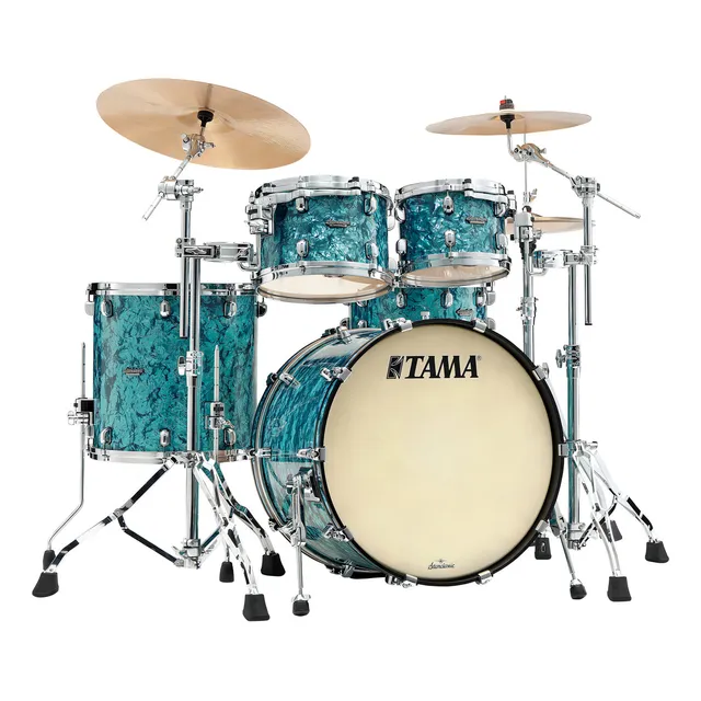 Bateria Tama Starclassic Maple 4 Cuerpos Bombo 22 Turquoise Color Turquoise Pearl