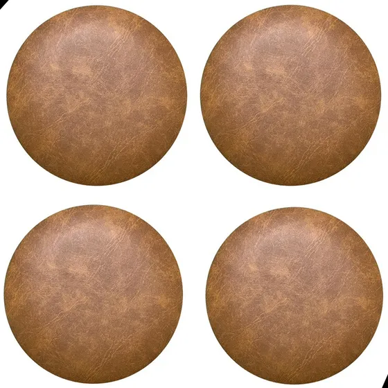 4 Assentos Estofados P/ Kit Banqueta Alta/baixa 32cm Fortmix Cor Marrom