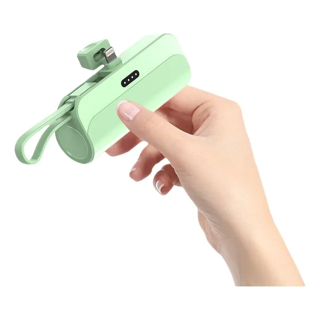 Mini Power Bank Para iPhone Y Tipo C Android 5000 Mah 2 En 1