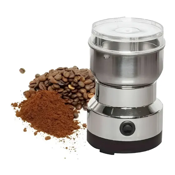 Molinillo Eléctrico De 4 Aspas Grinder Color Plateado | Cuotas sin interés