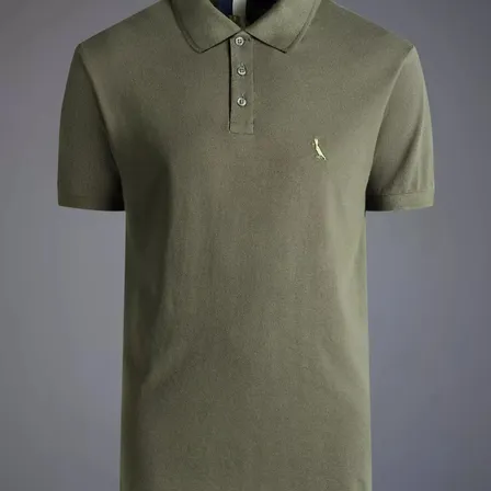 Polo Masculina Reserva Regular New Basic Verde Musgo Liso M