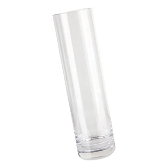 Vaso De Flores Cilíndrico Transparente Acrílico, Vaso De
