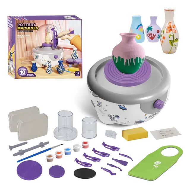 Rueda De Cerámica Mzokuu Para Niños Y Principiantes Con Herr