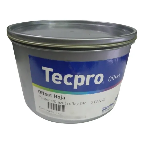 Tinta De Offset Azul Reflex Pantone 2 - Pan - 61  Sánchez.