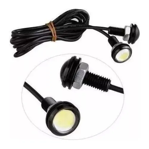 Led Ojo De Águila 23mm 12volt Fijo - Blanco Auto Moto