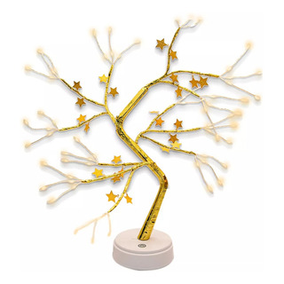 Árvore Abajur Decoração Flor Quarto Sala 72 Leds Pilha Usb Árvore Abajur Decoração Flor Quarto Sala 72 Leds Pilha Usb