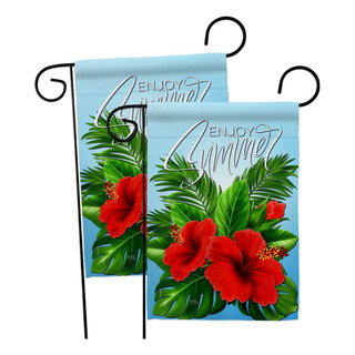 Breeze Decor Enjoy Hibiscus Garden Flag Paquete De 2 Piezas Breeze Decor Enjoy Hibiscus Garden Flag Paquete De 2 Piezas