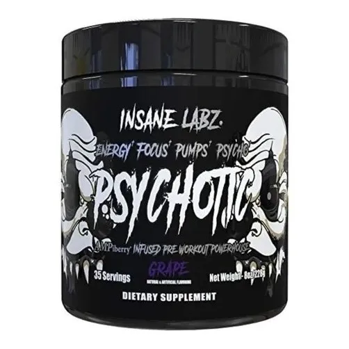 Insane Labz Psychotic Black, Oxido Nitrico, Pre Entreno.