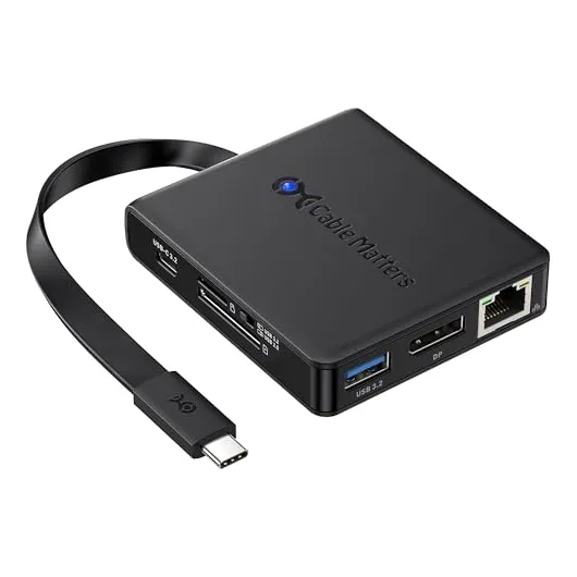 Cable Matters 8-en-1 Usb C Hub Displayport 1.4, Usb C Dock