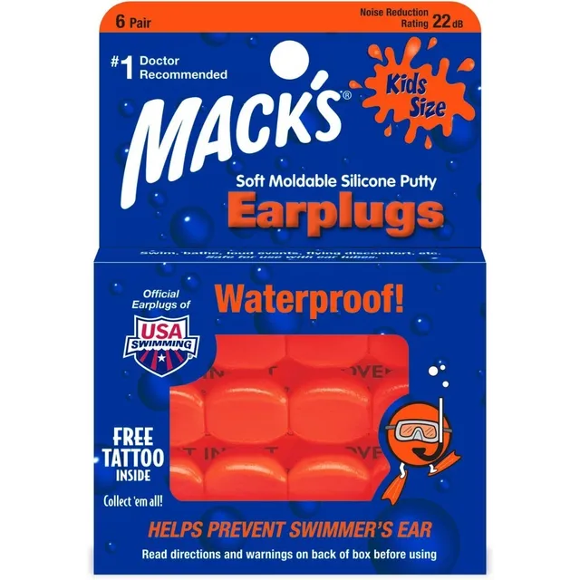 Tapones Para Los Oidos Mack's Para Niños Natacion Piscina