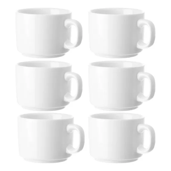 Set 6 Tazas De Café Té 220ml Luminarc Vidrio Opal