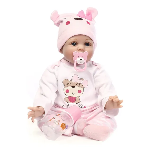 Muñeca Npk Bebé Reborn 55cm Cuerpo Completo Silicona