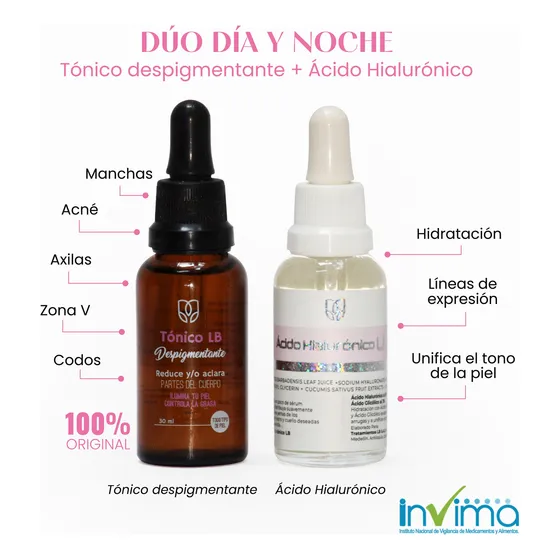 Dúo Tónico Despigmentante Lb Y Ácido H - mL a $2433