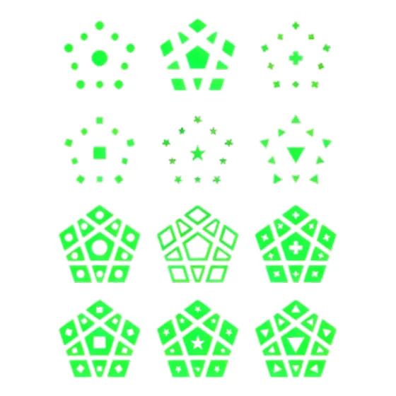 Cubo Rubik Stickers Para Cubo Megaminx Brilla En La Oscurida
