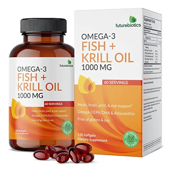 Futurebiotics Omega-3 Fish + Aceite De Krill 1000 Mg