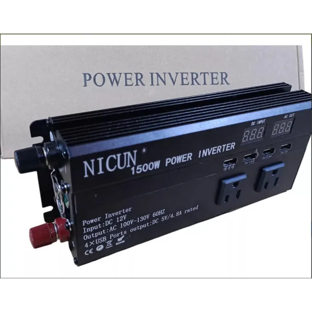 Nicun Power Inverter 1500w Convertidor De Corriente Nicun