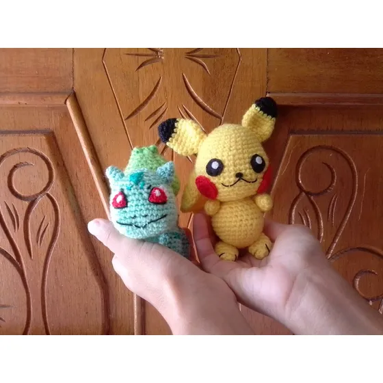 Pokemon Pikachu Bulbasaur Juguetes Coleccion Amigurumi Niños
