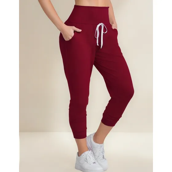 Pantalón Sudadera Mujer Vinotinto Fi 77393