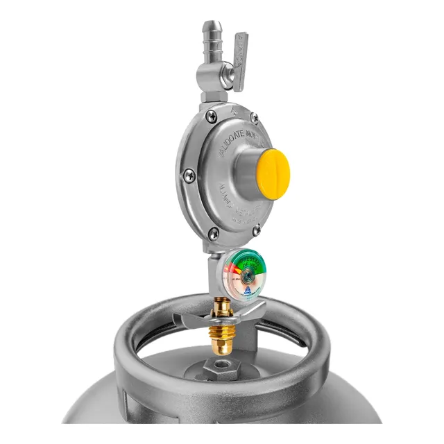 Regulador Registro De Gás De Cozinha Monômetro Vazão 2kg/h