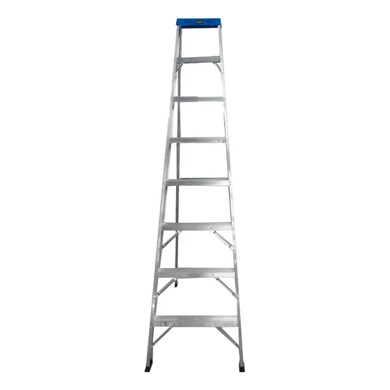 Escalera De Aluminio 7 Peldaños Uduke Con Plataforma 227 Cms