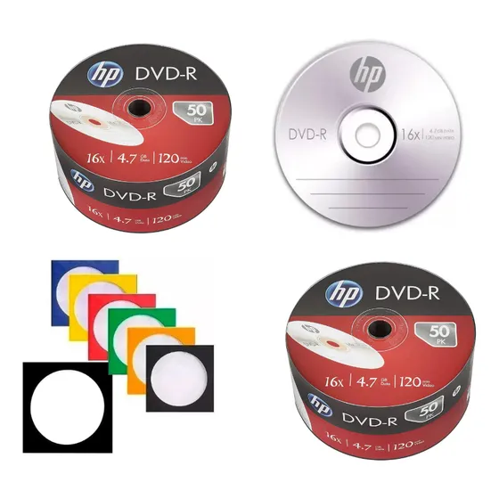 10 Unidades De Mídia Virgem Dvd-r 4.7gb 120min 16x - Hp