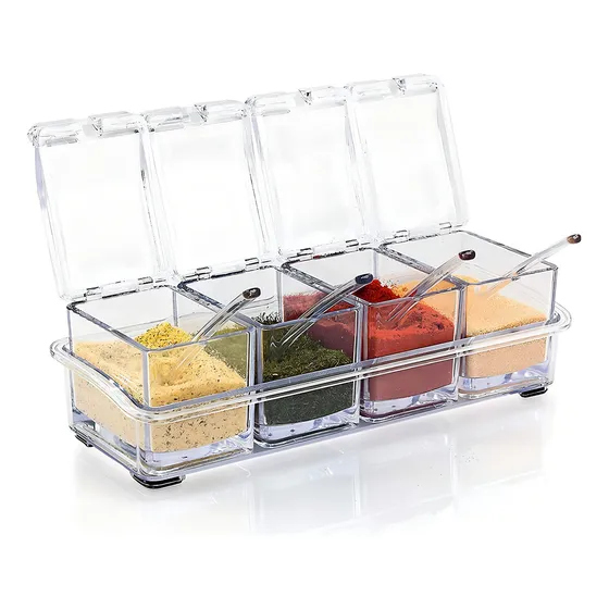 Especieros Frascos Condimentos Cocina Organizador Color Tran