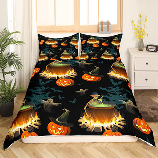 Juego De Ropa De Cama De Halloween Tamaño Matrimonial Juego De Ropa De Cama De Halloween Tamaño Matrimonial