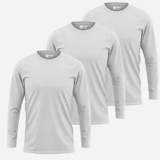 Kit 3 Camiseta Manga Longa Masculina Slim AlgodĂŁo 30.1 Zaroc Kit 3 Camiseta Manga Longa Masculina Slim AlgodĂŁo 30.1 Zaroc