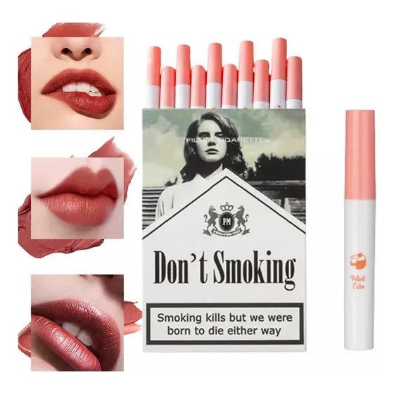 Oxyglow 10pcs Labiales Lana Del Rey Juego De Lápiz Labial Mate, Maquillaje De Labios De Larga Duración Para Niñas Y Mujeres, Tinte De Labios Vigorizante