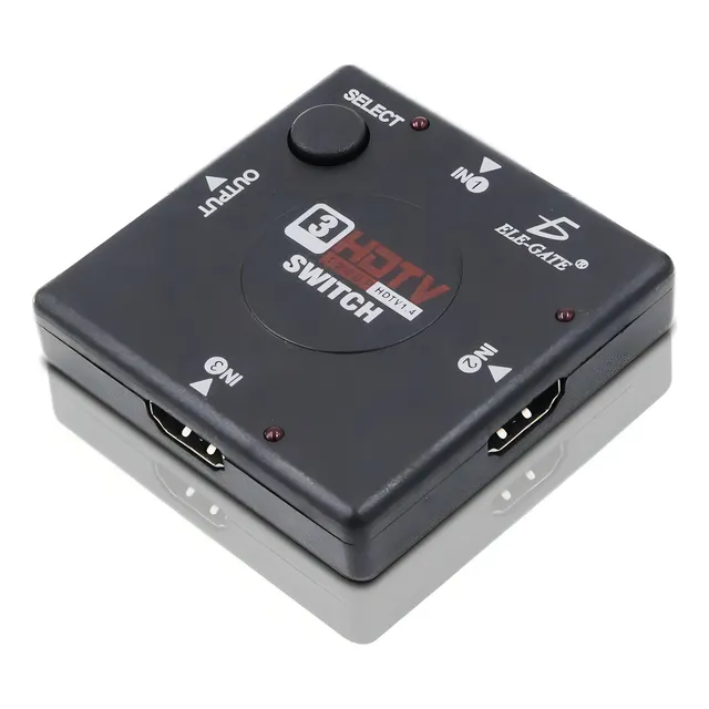 Switch Selector De 3 Puertos Hdtv Hdmi Ele-Gate