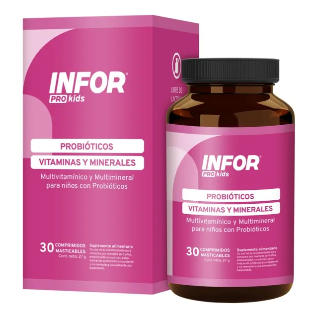 Infor Pro Kids Probioticos Vitam Minerales Comp Masticables