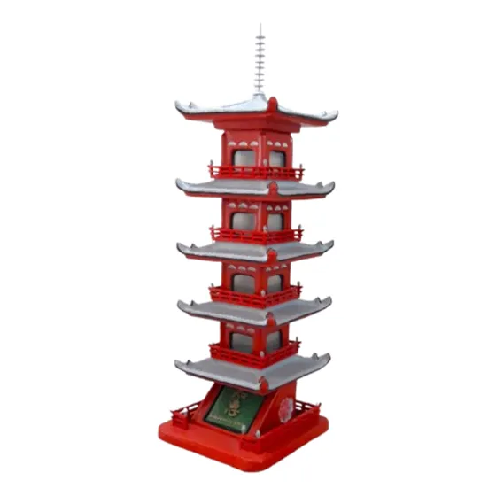 Lanterna Luminária Gojunoto Pq Jardim Japonês Cimento Vermel